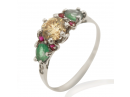 טבעת יהלום אמרלד ורובי