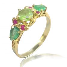 Art Nouveau Cocktail Ring in Yellow Gold 