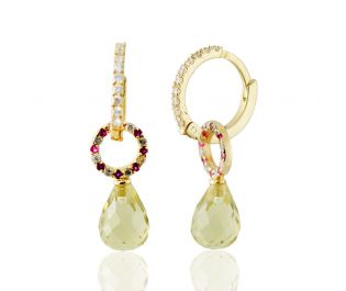 Blue Topaz Bulb Necklace 