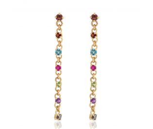 Multi Gemstone Diamond Necklace