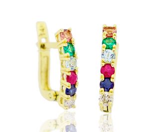 Solid Gold Diamond Earrings