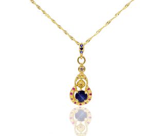 Antique Style Diamond Drop Earrings 14k Gold 