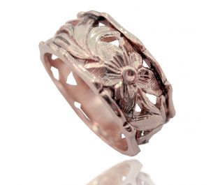 Rose Gold Art Nouveau Band